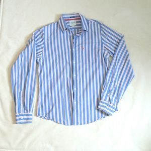 Mens XL Abercrombie & Fitch Blue&Pink Button Down